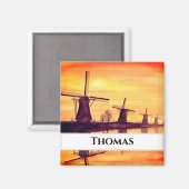 Aimant Windmills Sunset (Recto/Verso)