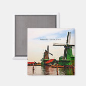 Aimant Windmills-Zaanse Schans (Recto/Verso)