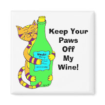 WineyCat "Gardez vos pattes hors de mon vin"