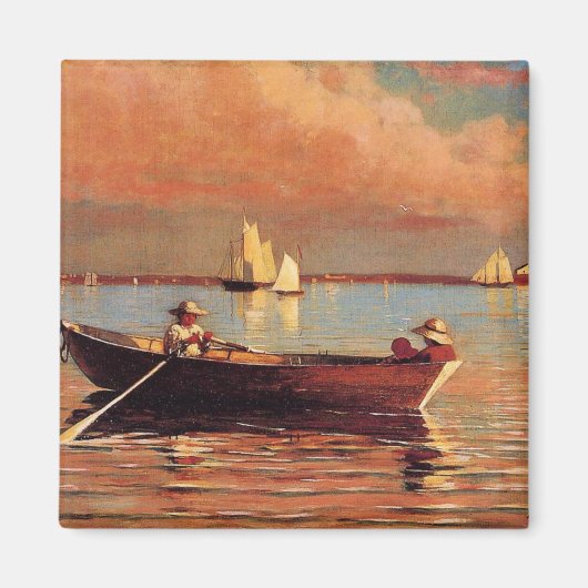 Aimant Winslow Homer : Glouchester Harbour, 1873, oeuvre  (Devant)