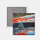 Aimant Winslow Homer Schooner au coucher du soleil (Recto/Verso)