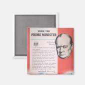 Aimant Winston Churchill, Réimpression de l'affiche de Br (Recto/Verso)