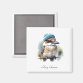 Aimant Winter Kookaburra Wishes, custom (Recto/Verso)