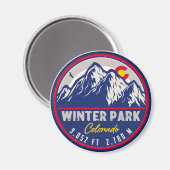 Aimant Winter Park Colorado Camping Ski Mountain Souvenir (Recto/Verso)