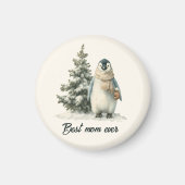 Aimant Winter Penguin “Best Mom Ever” Design (Devant)
