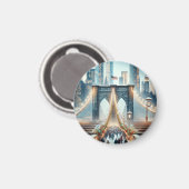 Aimant Winter Wonderland. Brooklyn Bridge - New York (Recto/Verso)