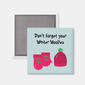 Aimant Winter Woolies - Mitaines et Toque (Recto/Verso)
