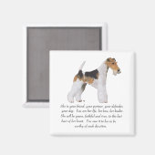 Aimant Wire Fox Terrier Mémorial FEMELLE (Recto/Verso)