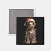 Aimant Wirehaired Inting Griffon Christmas Graphics Dog L (Recto/Verso)