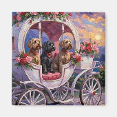 Aimant Wirehaired Pointing Griffon Dog Valentine's Day (Devant)