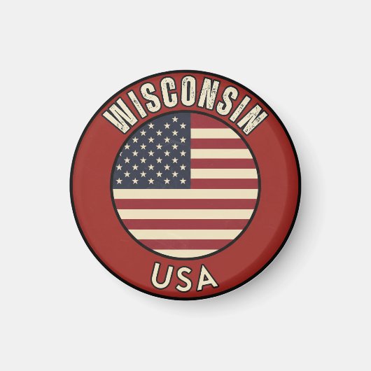 Aimant Wisconsin États-Unis d'Amérique  (Devant)