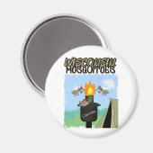 Aimant Wisconsin Mosquitoes Cartoon (Recto/Verso)