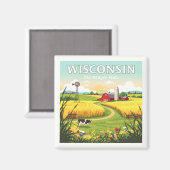 Aimant Wisconsin vintage (Recto/Verso)