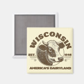 Aimant Wisconsin vintage (Recto/Verso)