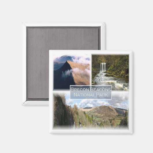 Aimant WLS005 BRECON BEACONS NATIONAL PARK, Wales, Frigo (Recto/Verso)