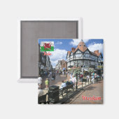 Aimant WLS009 WREXHAM, Pays de Galles, Europe (Recto/Verso)