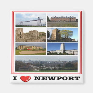 Aimant WLS020 NEWPORT "I LOVE", Pays de Galles, Europe, R