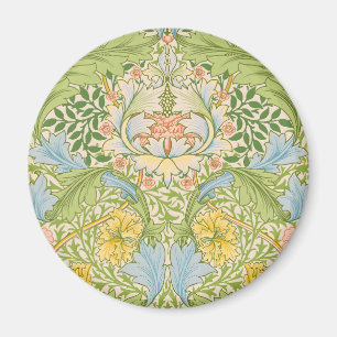 Aimant Wm Morris Myrtle Floral Art Nouveau Pastel