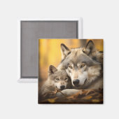 Aimant Wolf Animal sauvage Beauté Liberté Wilderness Amou (Recto/Verso)