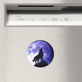 Aimant Wolf Howling à Moon (In Situ (Lave-vaisselle))