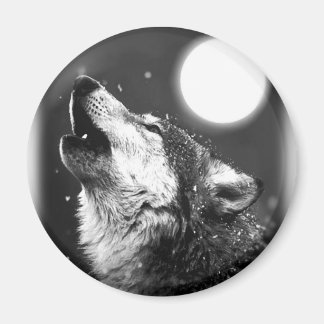 Aimant Wolf Howling à Moon