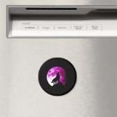 Aimant Wolf Howling à Moon (In Situ (Lave-vaisselle))