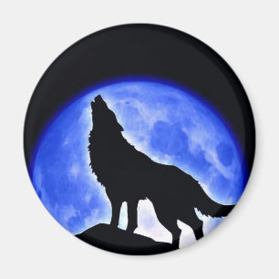 Aimant Wolf Howling à Moon