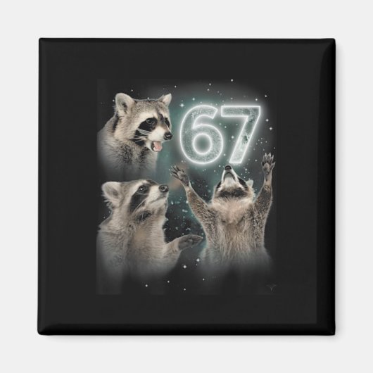 Aimant Wolf Howling At The Moon 67 6 7 Halloween 67 Wolf  (Devant)