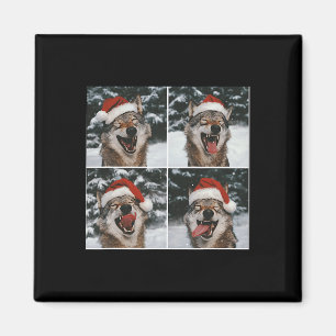 Aimant Wolf Winter Photographie Conservation Wolf Christm