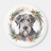 Aimant Wolfhound Festive Wreath (Devant)