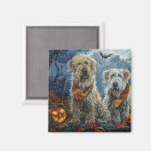 Aimant Wolfhound Halloween Éffrayant (Recto/Verso)