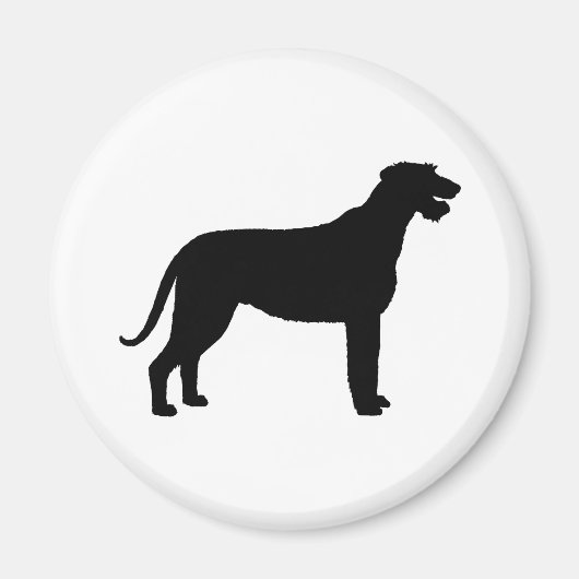 Aimant Wolfhound irlandais (en noir) (Devant)