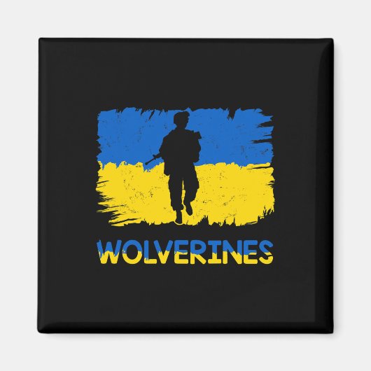 Aimant Wolverines Support Ukraine Support Ukraine Stand W (Devant)