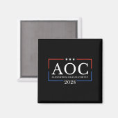 Aimant Womens Aoc For President 2028 Simple Sign For Wome (Recto/Verso)