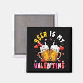 Aimant Women's Beer Is My Valentine Hearts Matching Drink (Recto/Verso)