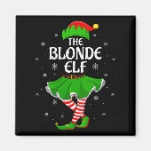 Aimant Womens Blonde Elf Christmas Family Girls Women Elf (Devant)