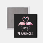 Aimant Womens Cute Let's Flamingle Nk Flamingo Summer Lov (Recto/Verso)