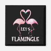 Aimant Womens Cute Let's Flamingle Nk Flamingo Summer Lov (Devant)
