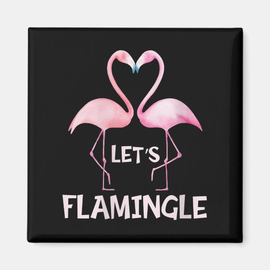 Aimant Womens Cute Let's Flamingle Nk Flamingo Summer Lov (Devant)