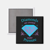 Aimant Womens Diamonds Are D Under Pressure - Motivationa (Recto/Verso)