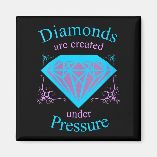 Aimant Womens Diamonds Are D Under Pressure - Motivationa (Devant)