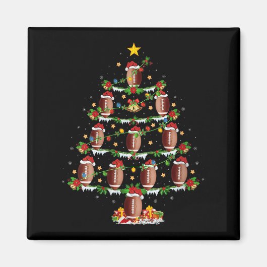 Aimant Womens Football Christmas Tree Lights Srts Player (Devant)