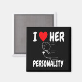 Aimant Women's Funny Valentine's Day Couple Matching I Lo (Recto/Verso)