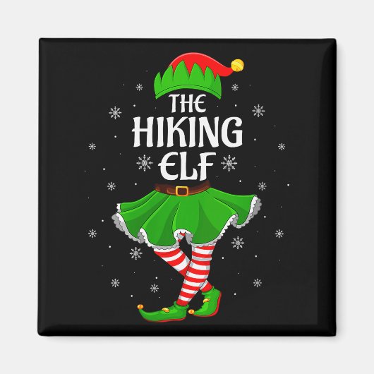 Aimant Womens Hiking Elf Christmas Family Girls Women Elf (Devant)
