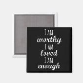 Aimant Women's I Am Worthy Motivational Christian  (Recto/Verso)