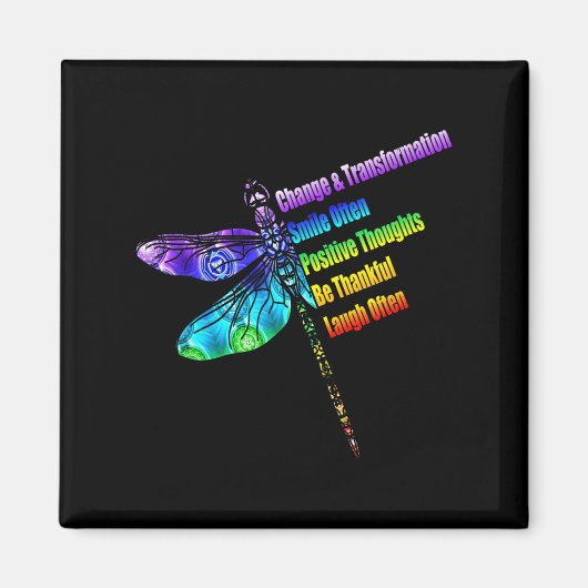 Aimant Womens Motivational Insration Gift Dragonfly  (Devant)