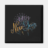 Aimant Womens New Years Eve Celebration Confetti Firework (Devant)