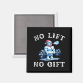 Aimant Womens No Lift No Gift Funny Workout Snowman Chris (Recto/Verso)