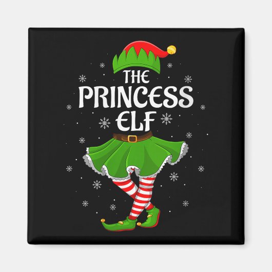 Aimant Womens Princess Elf Christmas Family Girls Women E (Devant)