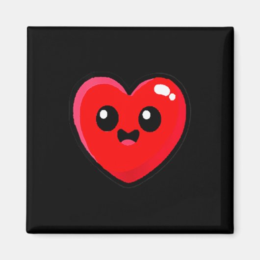Aimant Women's Red Heart Funny Cute Design For Men Women  (Devant)